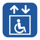 車いす対応エレベーターのアイコン